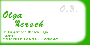 olga mersch business card